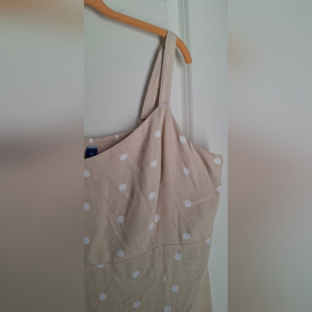 Old Navy Rayon Womens Mididress Sz XL Polka Dot Spaghetti Strap Bohemian Italy - Picture 7 of 15